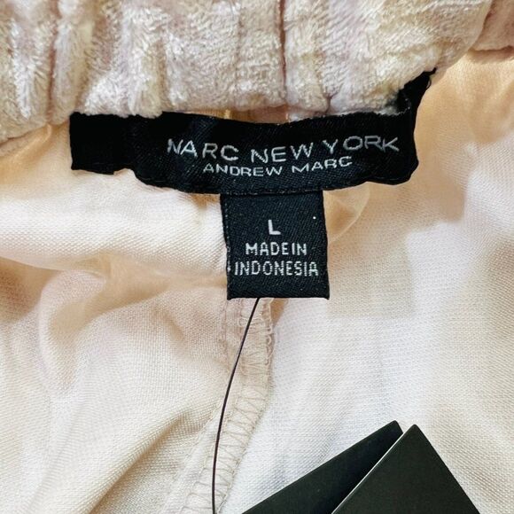 New NWT Marc New York Champagne Velvet Velour Wide Leg Pants Size Large - Picture 11 of 16